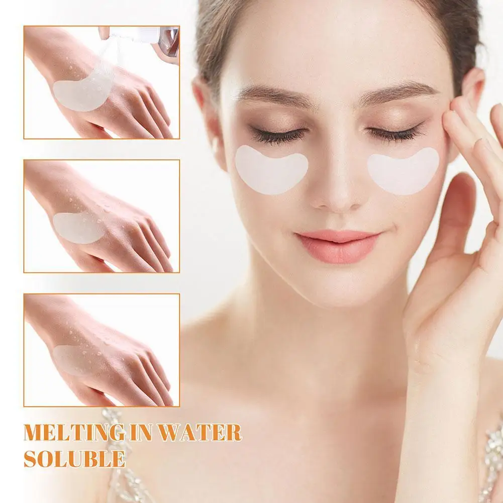 10 Pairs Collagen Soluble Film Eye Zone Mask Vitamin Patches Hyaluronic Acid Moisturizing Face Dark Circles Skin Care (2 Boxs)