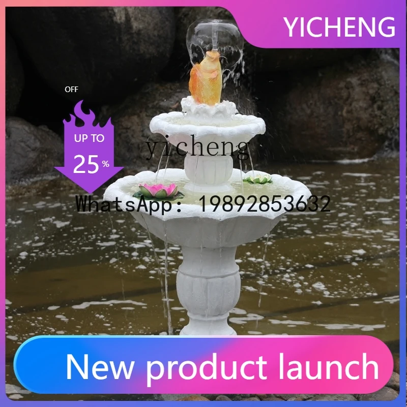 

X1 открытый фонтан, европейская скульптура, рыбный пруд, проточная вода, украшение для гостиной, пол, сад, украшение, сказочный сад