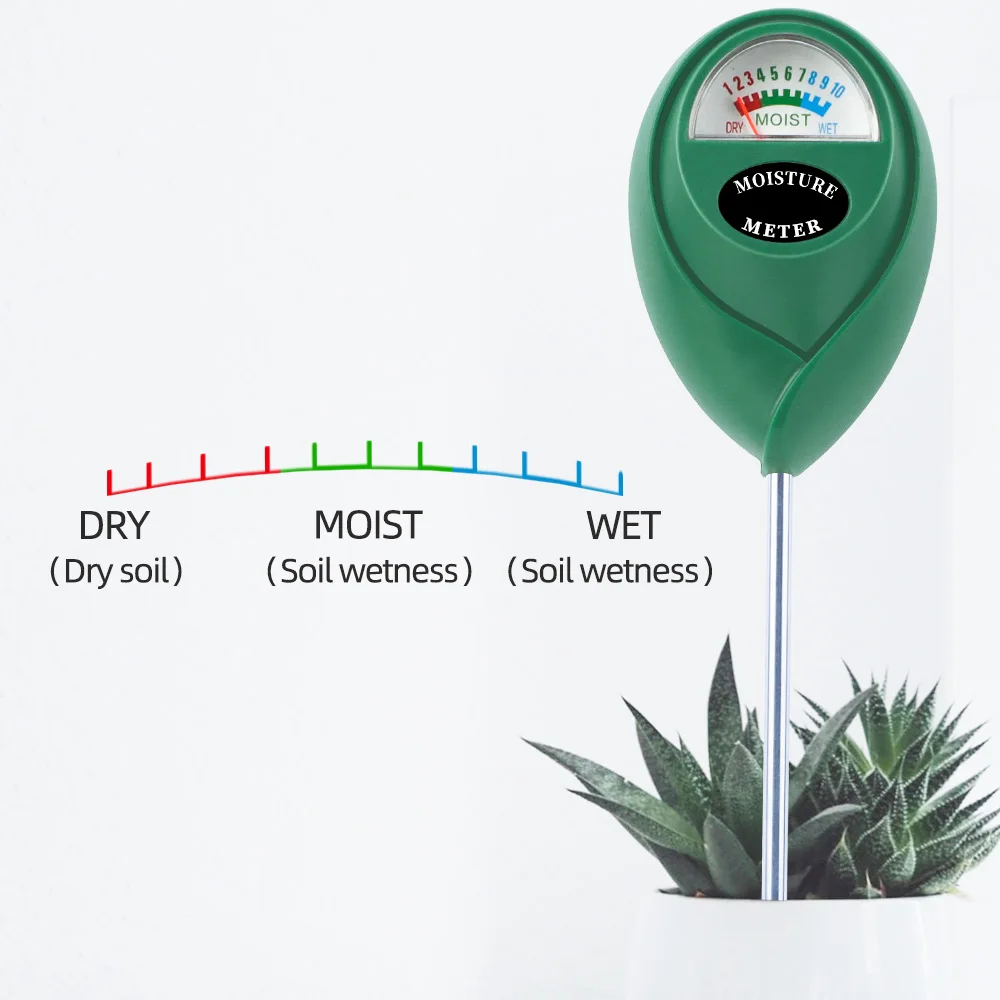 Misuratore di umidità del suolo Test per irrigazione delle piante Rilevatore di umidità del suolo Igrometro Test di fiori Strumento di misurazione