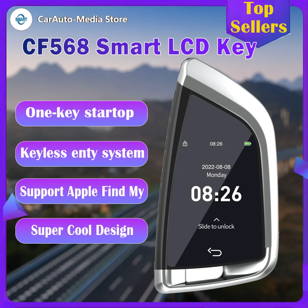 Renew Universal CF568 Smart LCD Key Screen Display Key Keyless Entry For BMW For Audi For VW For Lexus For Toyota For KIA