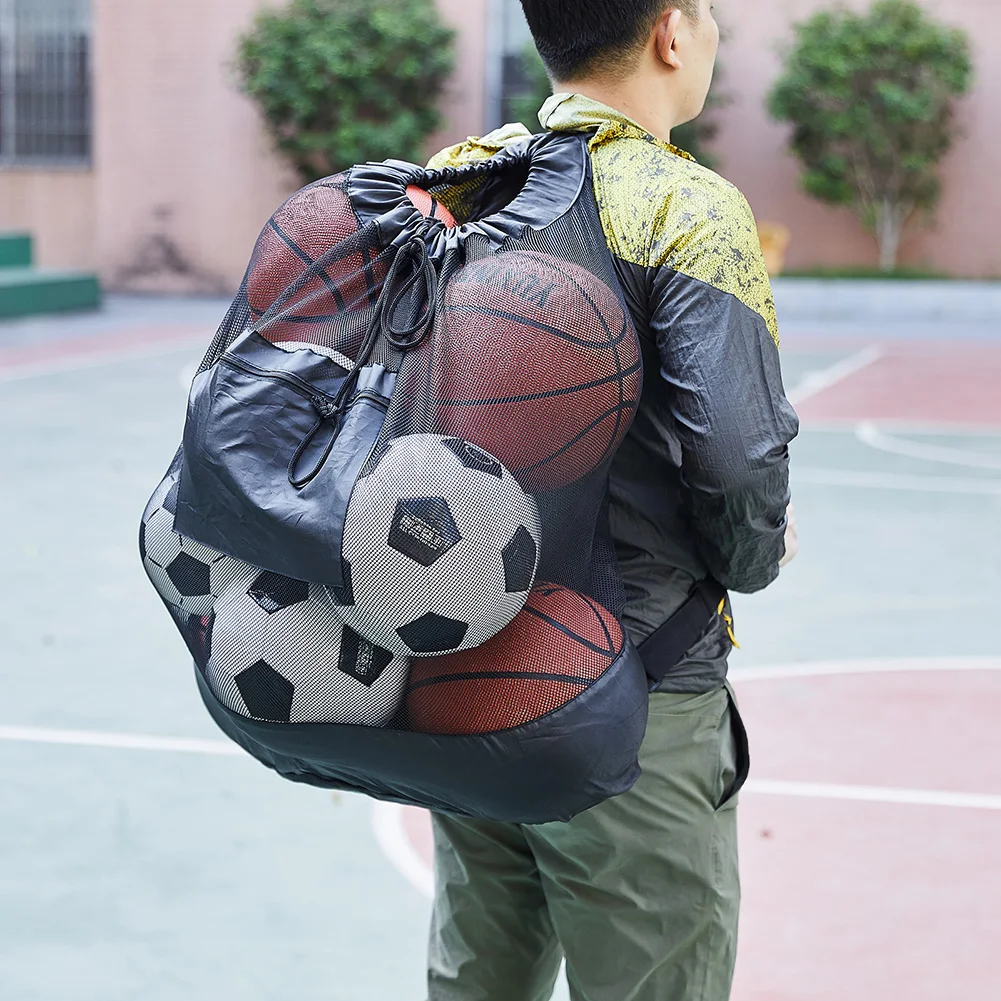 

Mesh Socce Ball Bag Team Work Ball Bags with Shoulder Strap for Holding Basketball Volleyball Baseball for Adults Kids