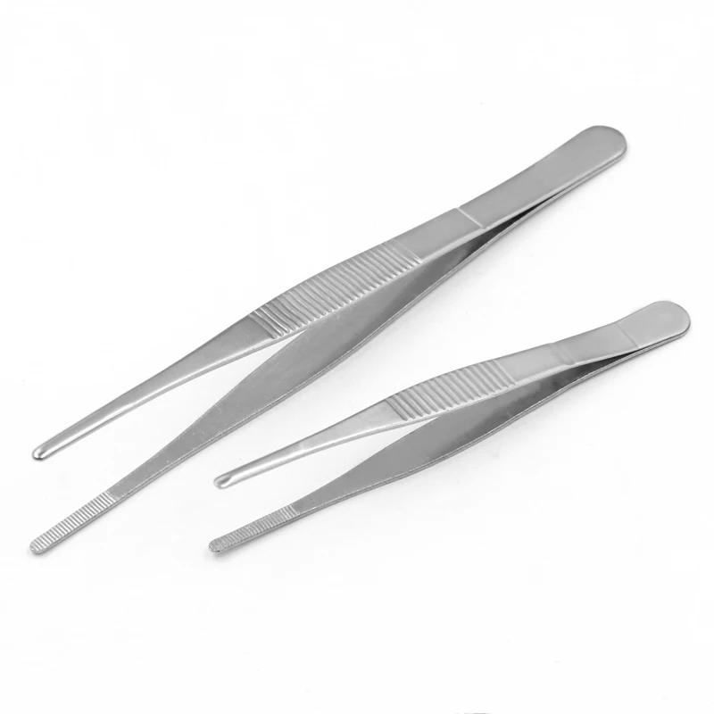 Stainless steel cosmetic plastic dressing tweezers Clamp dressing cotton ball tool assisted tweezers instrument