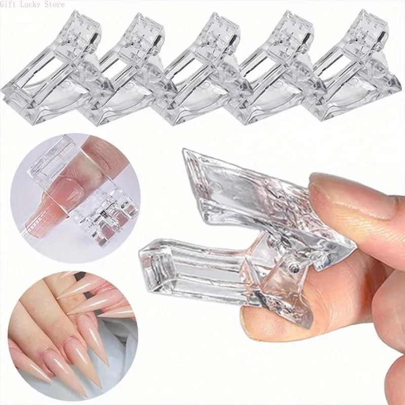 

1-20Pcs Nail Clip Transparent Gel Quick Building Tips Clips Finger Nail Polish Extension UV Lamps Manicure Art Builder Tools
