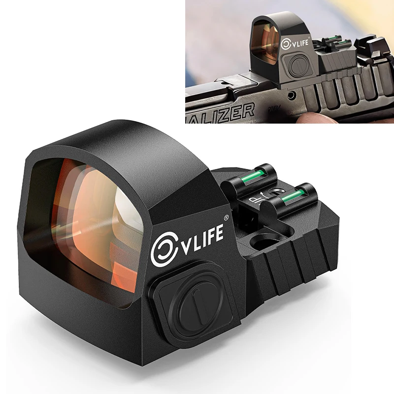 CVLIFE ريد دوت البصر متوافق مع RMS/RMSC 3MOA نطاق مدمج عاكس الرؤية مع لوحة محول لقاعدة MOS و21 مم Picatinny