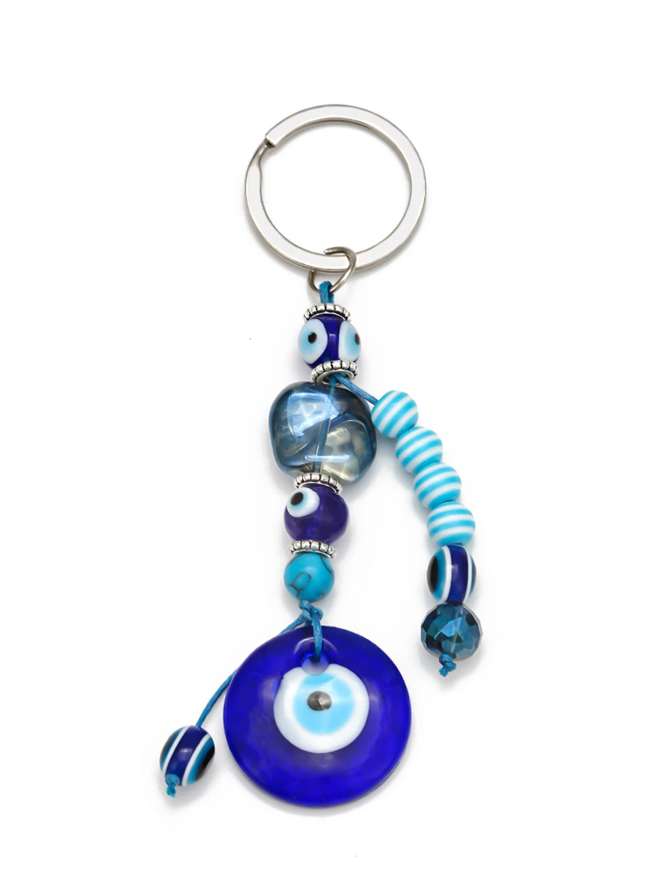 Lucky Eye Glass Turco Evil Eye Ciondolo Portachiavi Bead Nappa Portachiavi Borsa Portachiavi per auto Gioielli llavero porte clé