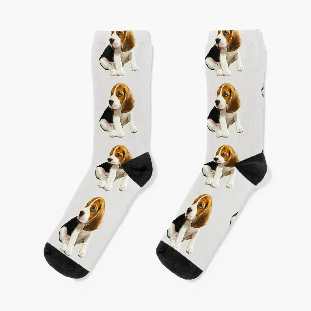 

Beagle Cute Puppy Dog Socks christmas gift with print Heating sock cute Socks Female Men's