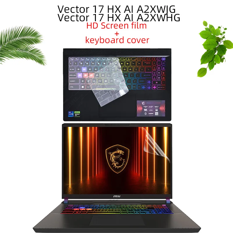 adequado-para-17-polegadas-msi-vector-17-hx-ai-a2xwjg-a2xwhg-2025-filme-protetor-de-tela-de-laptop-filme-de-teclado-de-computador-anti-luz-azul