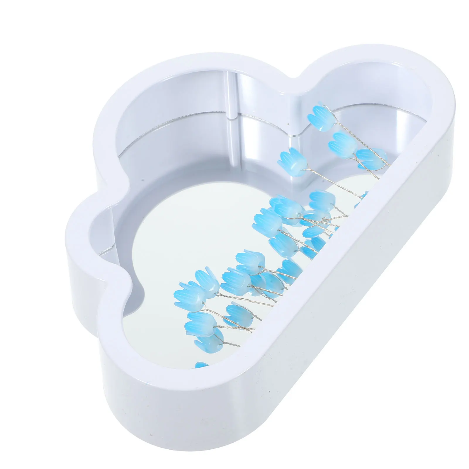 1 set 1 set a forma di nuvola tulipano all'interno della lampada da notte camera da letto luce decorativa bagliore caldo estetica regalo per interni domestici