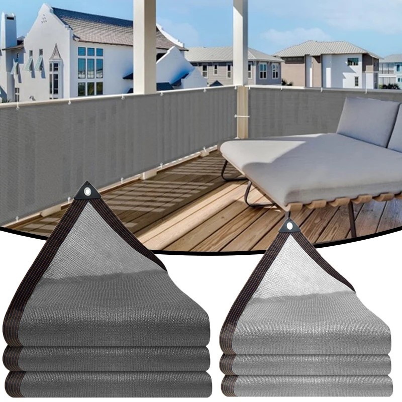 

Thicken Charcoal ash Terrace Balcony Privacy Screen UV Resistant Pergola Sunshade Cover Garden Sun Shade Net Outdoor Awning