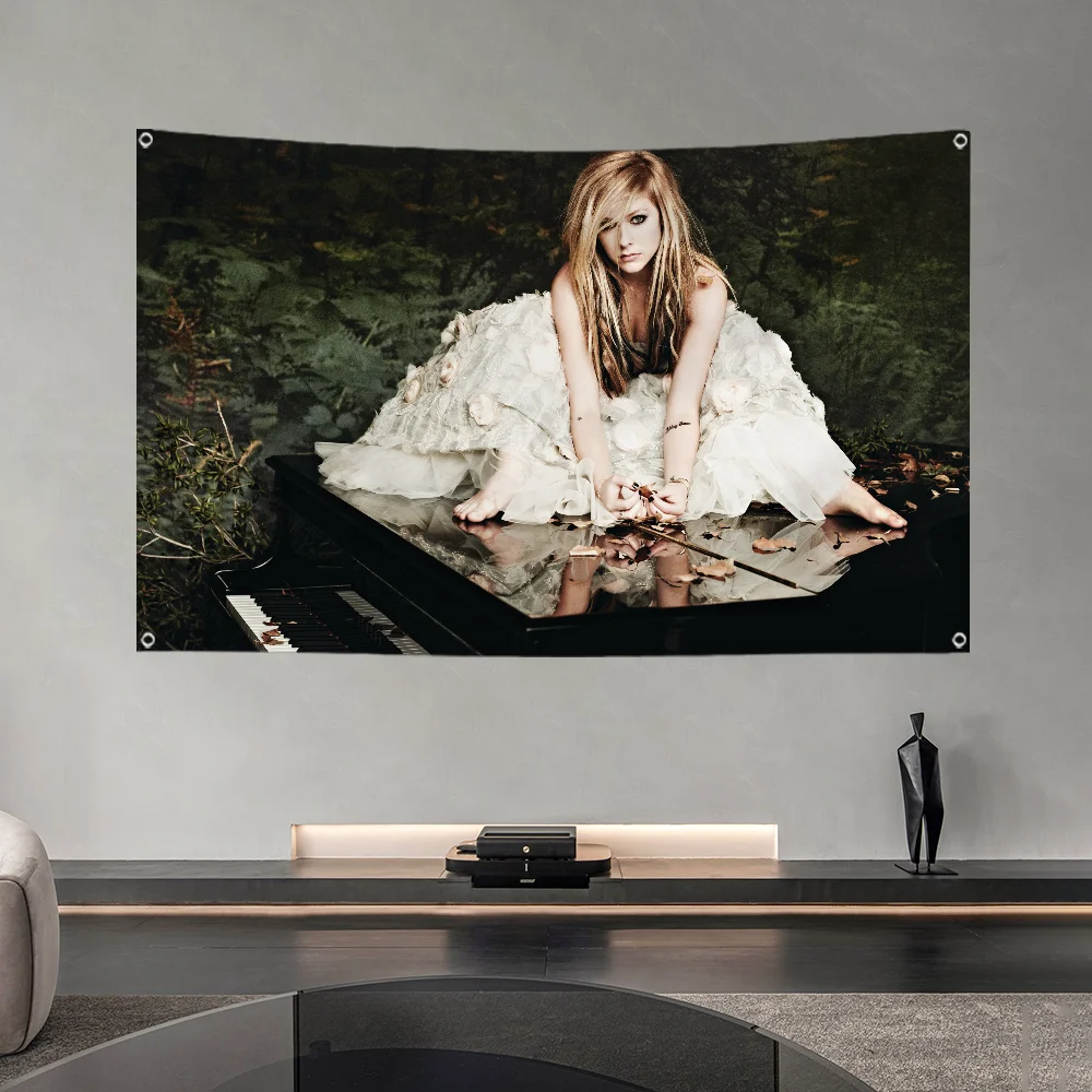 A-Avril أفضل علم L-Lavigne كبير الحجم متجر الفن تعزيز الإعلان كشك العلم لافتات معلقة #2