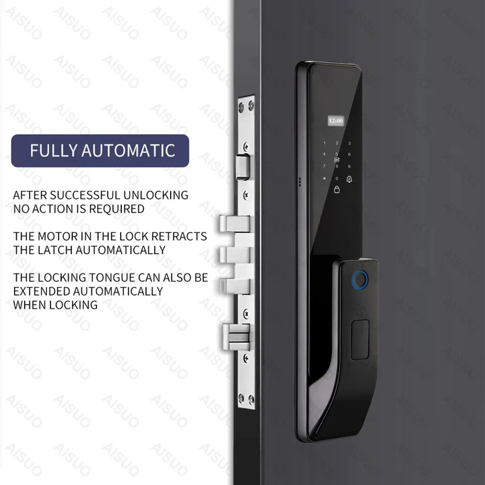 AISUO  In Stock Face Recognition Finger Print Lock Electric Smart Door Knob Cerradura Inteligente Digital Door Smart Lock