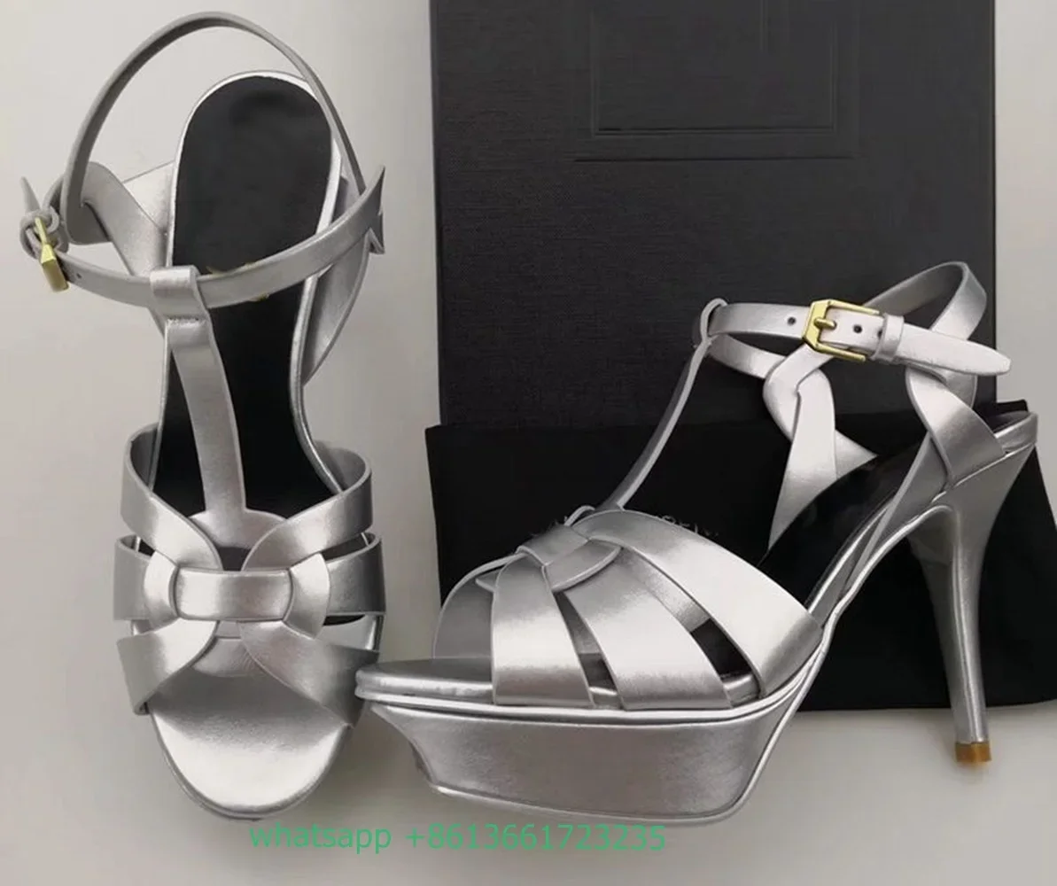Hottest Selling High Thin Heels Peep Toe Black Fashion Platform Women Shoes Buckle Strap 14 CM Or 10 CM High Heels Sexy Sandals