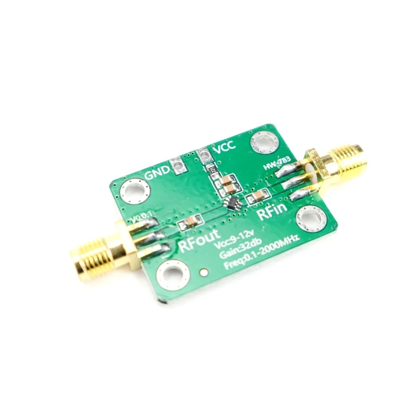 Low-noise high-gain development council for the 30dB broadband 0.1-2000MHz RF amplifier's LNA