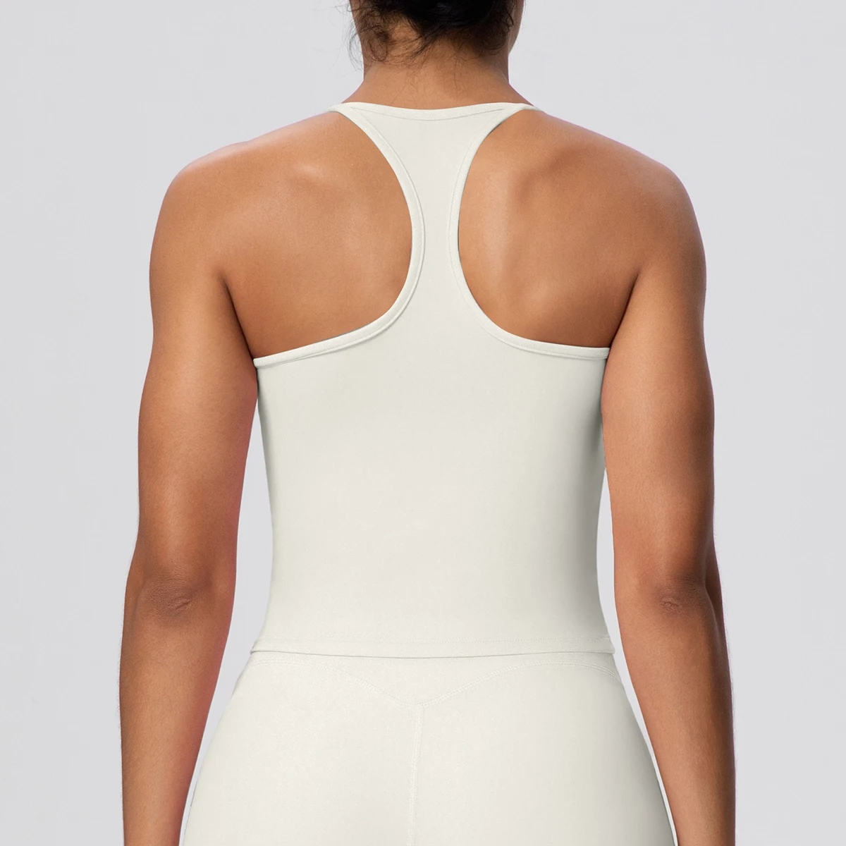 Woman Shockproof I-shaped Yoga Vest Breathable Backless Thin Shoulder Straps Vest Gym Sports Running Cycling Yoga Workout Top
