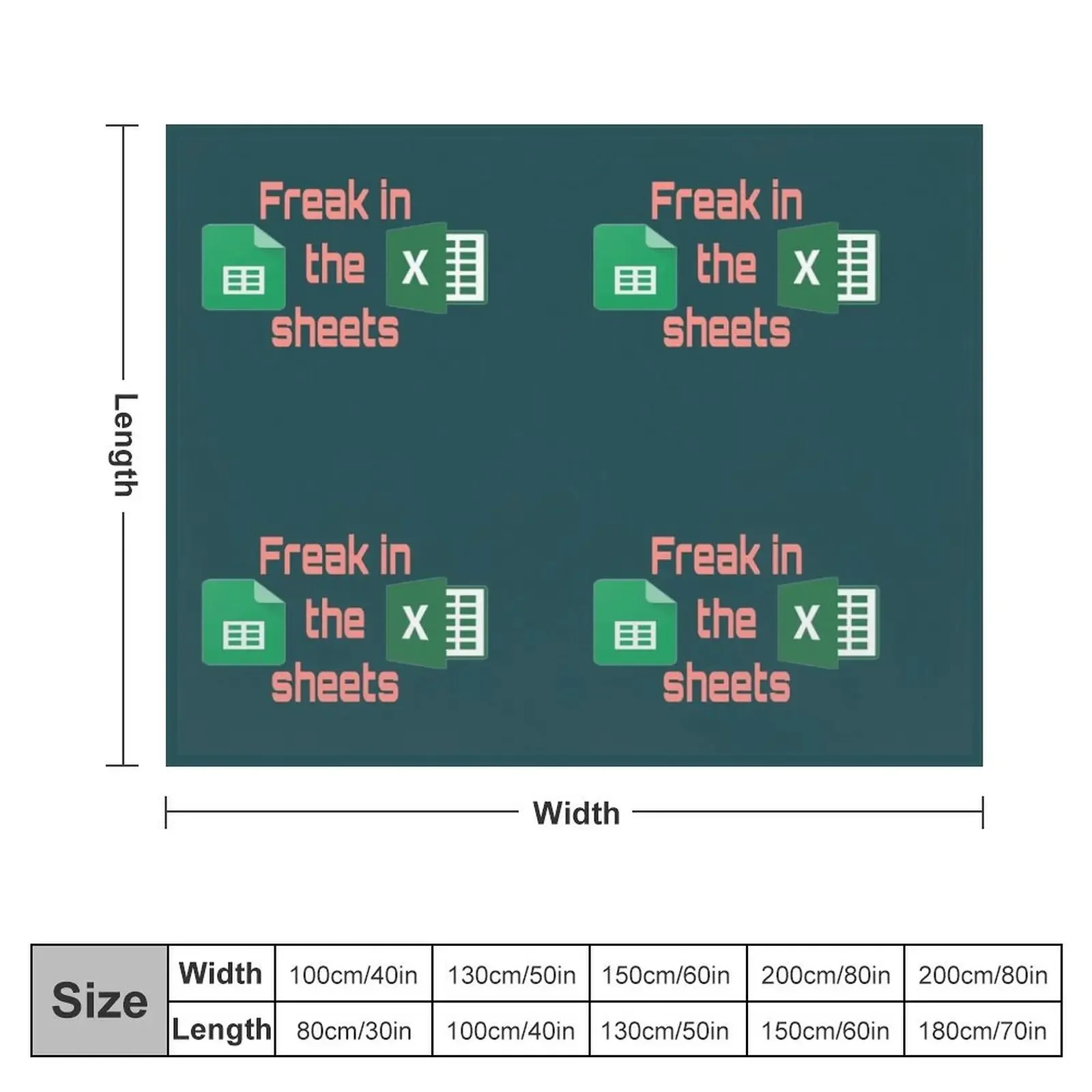 Freak in the sheets Excel vs sheets Throw Blanket blankets and throws Single Blankets