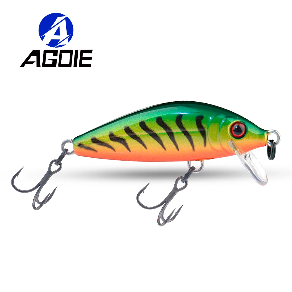 

Agoie Sinking Minnow Wobbler 50mm 5g Hard Jerkbait Fishing Lure for Bass Trout Pike Realistic Artificial Bait