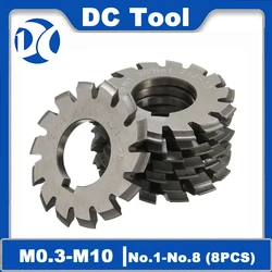 HSS Gear Milling Cutter Modulus Degrees Disc Spur Gear Milling Cutter Straight Tooth M0.6 M1 M2 M3 M4 M5 M6 M8 HSS Gear