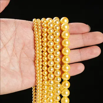 10 best sales złote perłowe koraliki - №7