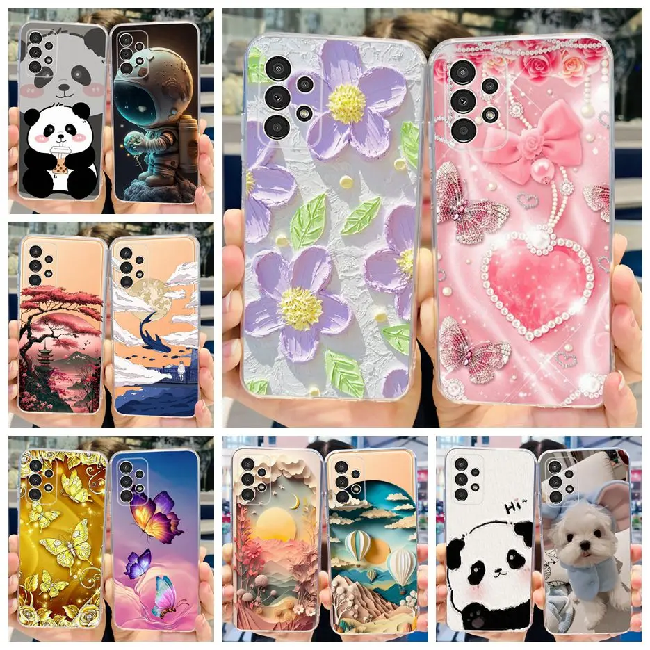 Чехол для Samsung Galaxy A32 4G, красивый чехол с рисунком, мягкий силиконовый чехол для телефона Samsung A32, A 32, фоточехол