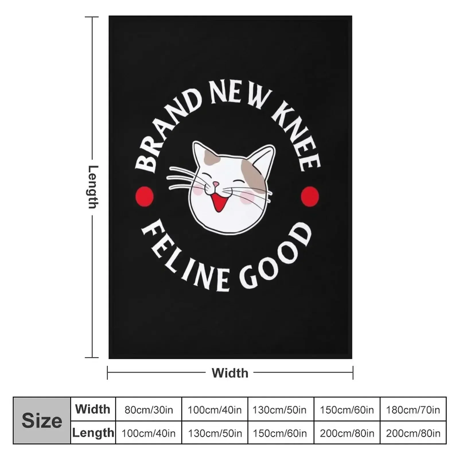Knee Replacement Surgery Cat Owner Gift Throw Blanket heavy to sleep Plaid on the sofa Furrys Weighted Furry Warm Blankets