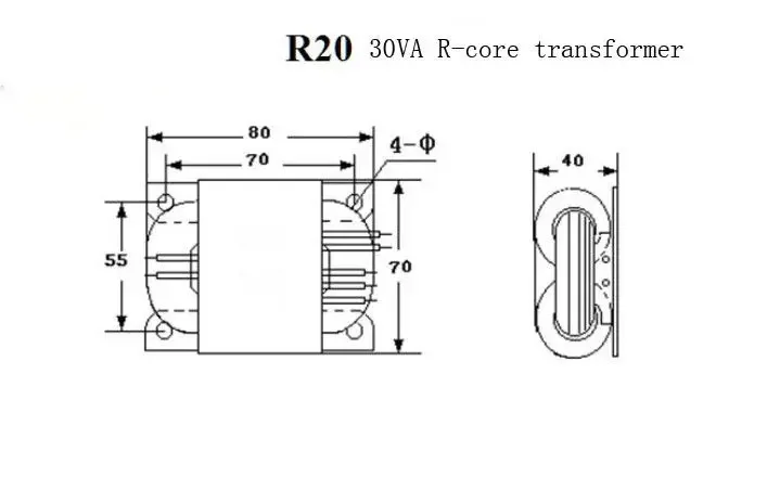 Трансформатор ZEROZONE 30VA из чистой меди, R-core 2X 6V / 9V /12V /15V/ 18V L9-49-1