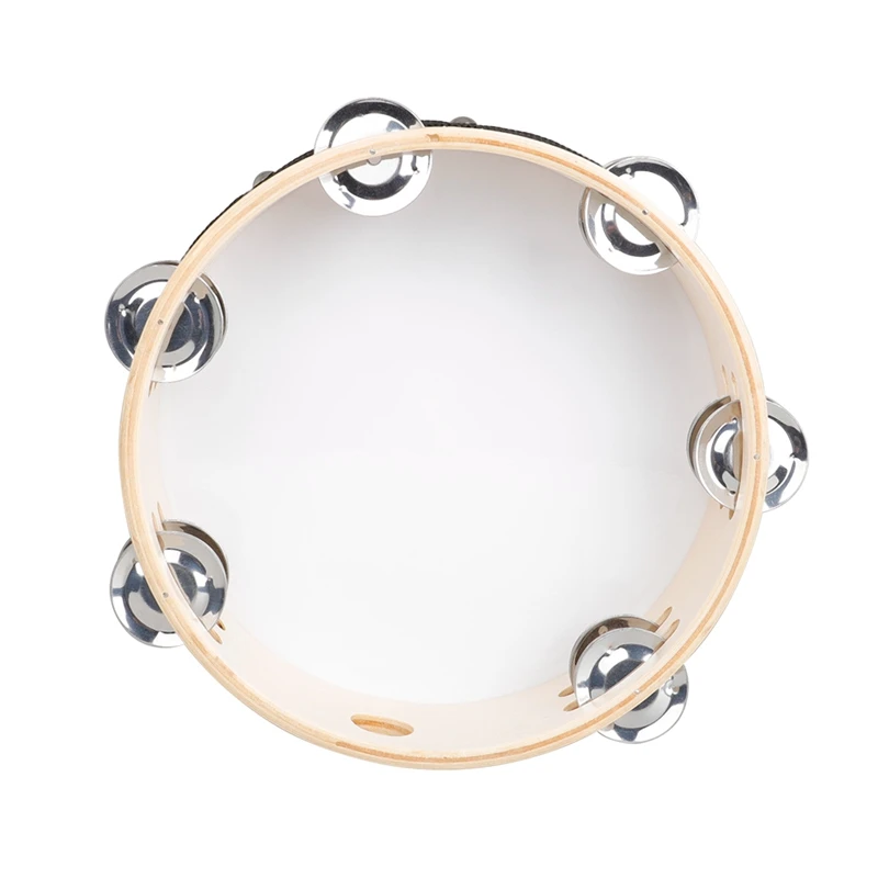 Eight-Inch Palm Double-Layer Hand Tambourine Hand Rattle Cheer Early Education Equipment Hand Tambourine Instrument