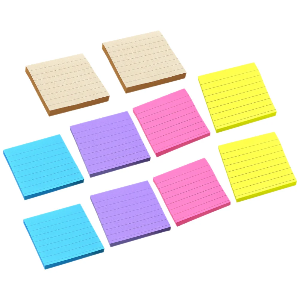 

10 Books Multi-Functional Memo Pads Portable Note Stickers for Office Home School Daily Use Self-Adhesive Notes
