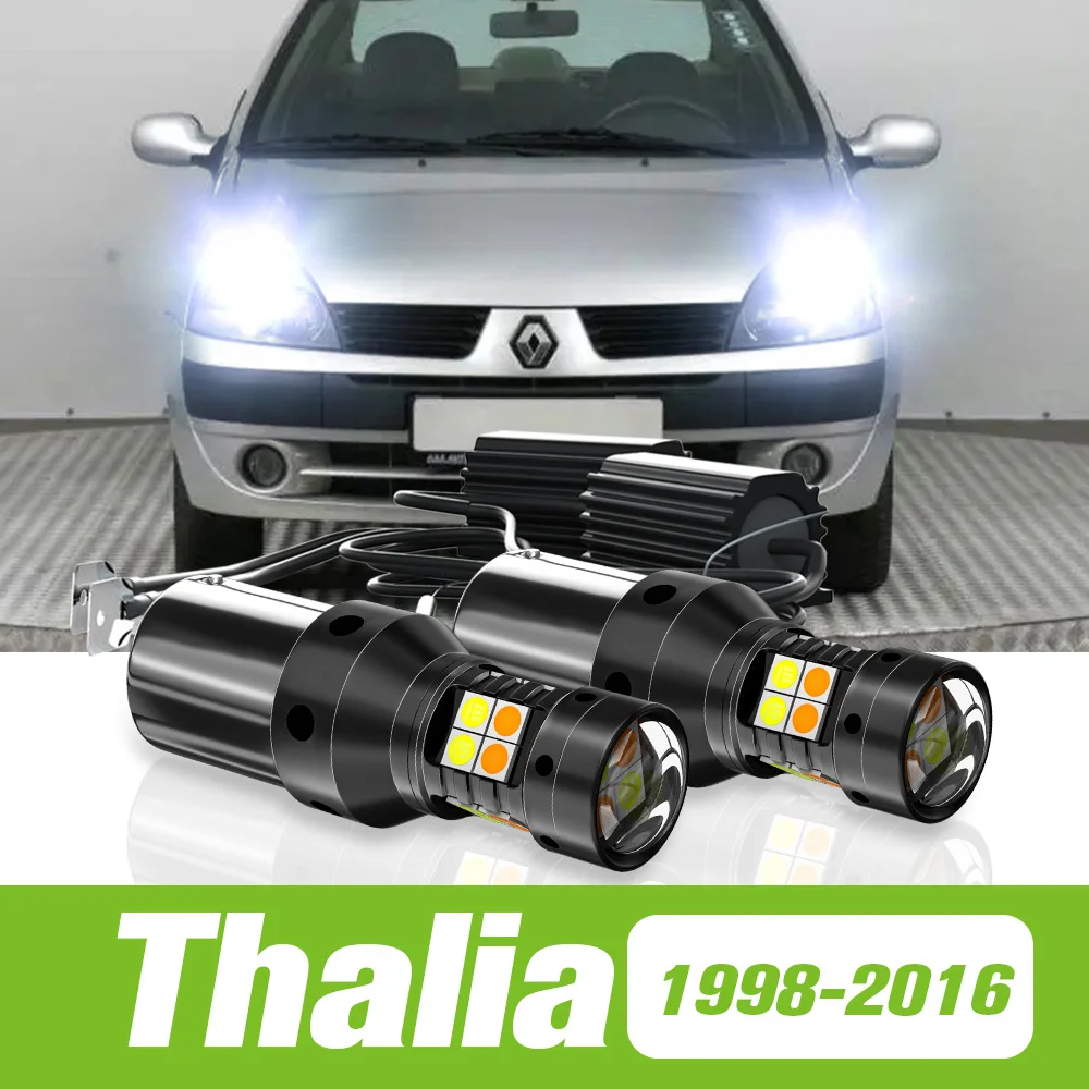 

2pcs For Renault Thalia 1998-2016 Dual Mode LED Turn Signal+Daytime Running Light DRL 2009 2010 2011 2012 2013 2014 Accessories