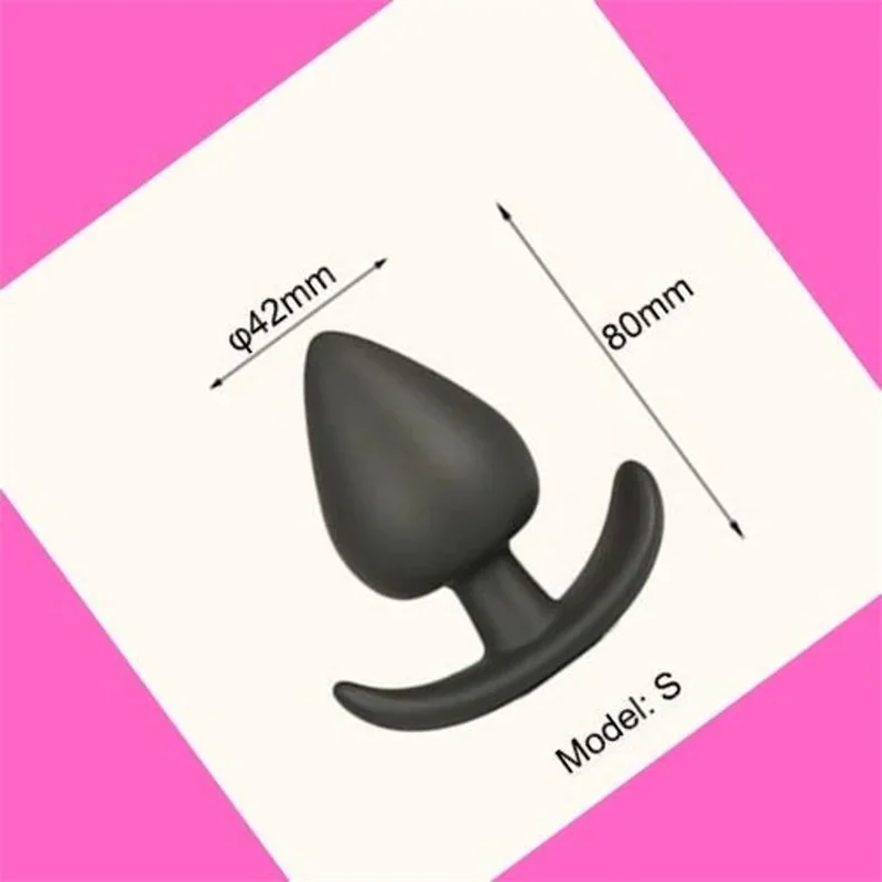 Dildo Butt Plug/Silicone Dildo Size 3/Adult Sex Toys/Anal Stretching Stimulator/Black Butt Plug/Female Male Anal Sex Toy