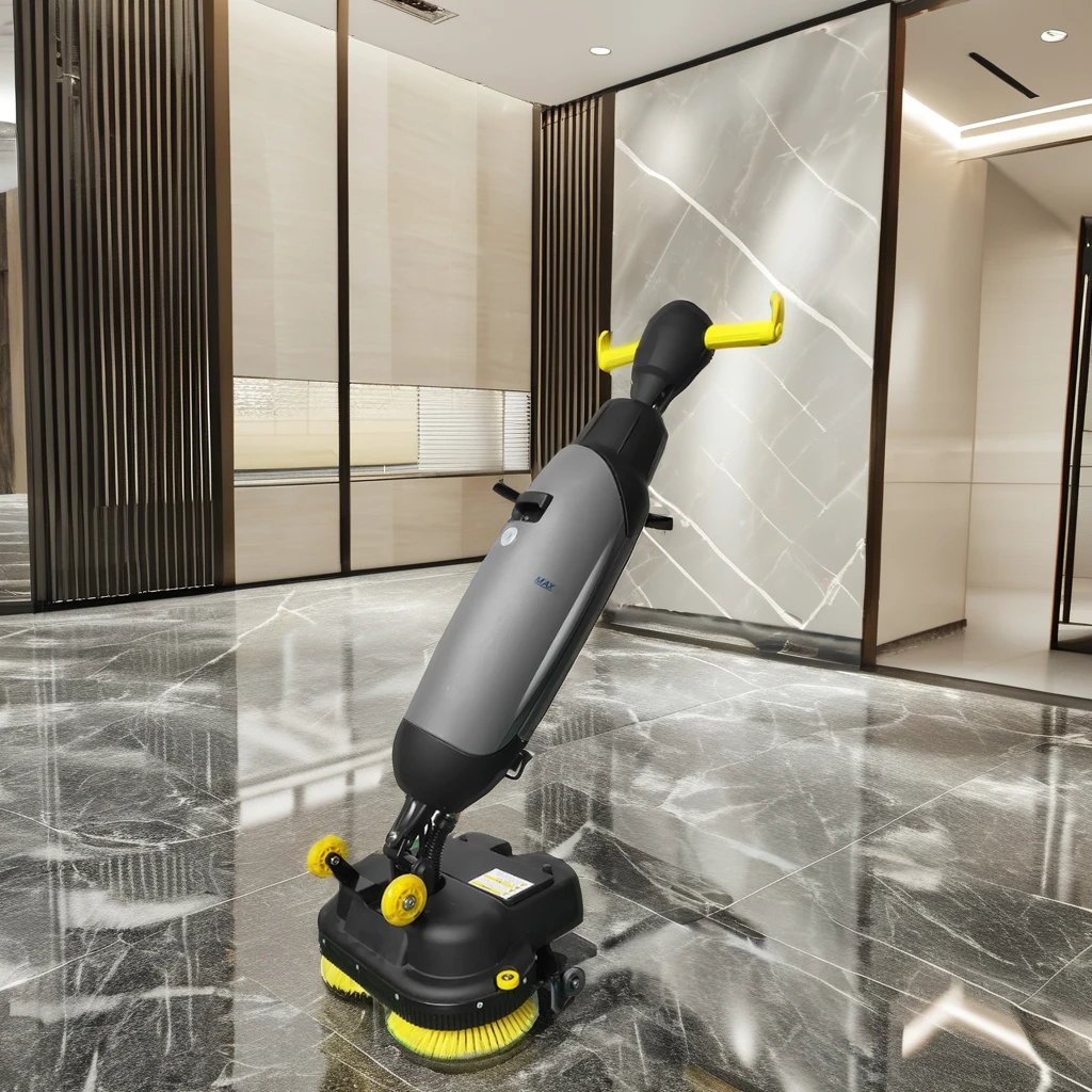 Floor Scrubber Machine Walk Behind - Vol-430 Electric Small Floor Scrubber Machine