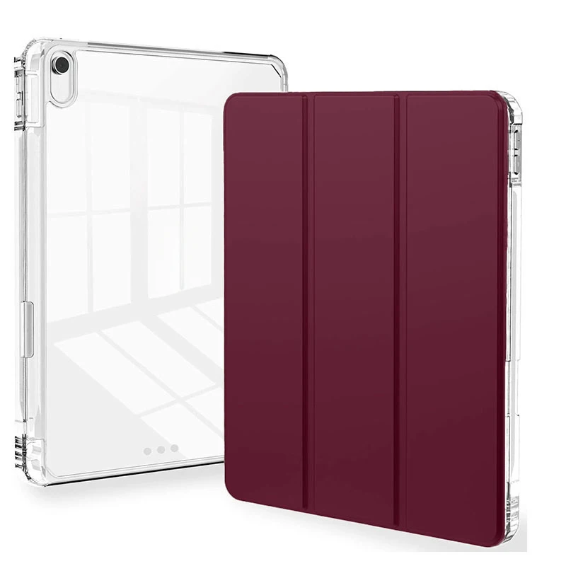 

Чехол-книжка из акрила для iPad 11 (10 дюймов) с отсеком для стилуса, прозрачный, противоударный, с защитой от изгиба