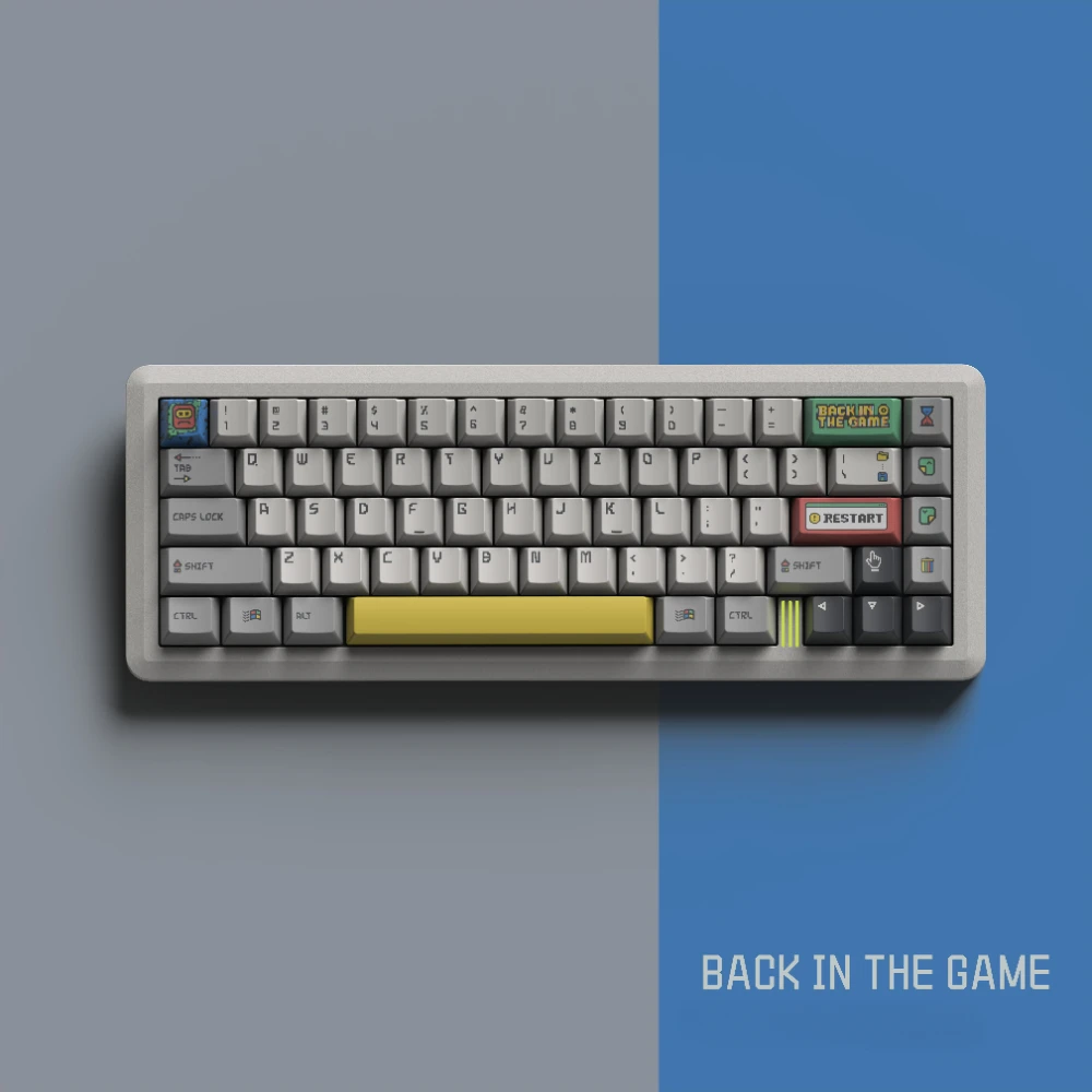 

ECHOME Back To The Game Time Edition Keycap Set PBT Original Keyboard Cap Cherry Profile Custom KeyCap for Mechanical Keyboard
