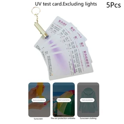 5Pcs Outdoor Sunshine UV Test Card Repeatable Lamp Life Test Paper Summer Self Protection Sunscreen Clothing Skin Products Car