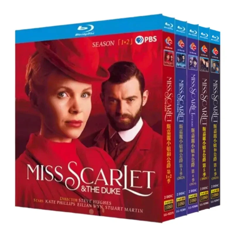 

BD Blu-ray Disc Miss Scarlett and the Duke Seasons 1–6 British Drama 1080p Box Set