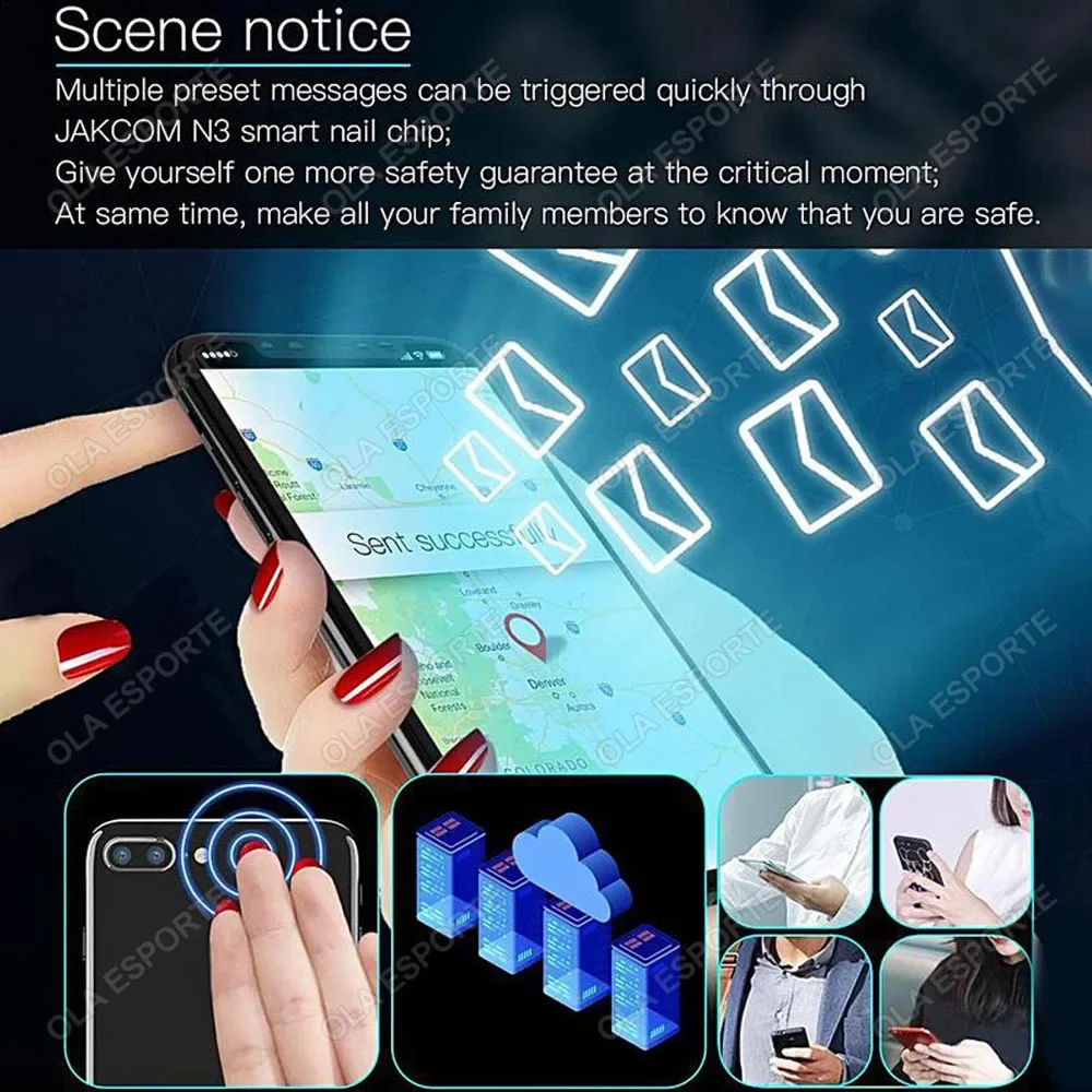 N3 Super Value Smart Nail Nieuwe multifunctionele chip Intelligente nagel Geen lading vereist NFC Smart Wearable Gadget SOS Virtueel oproep