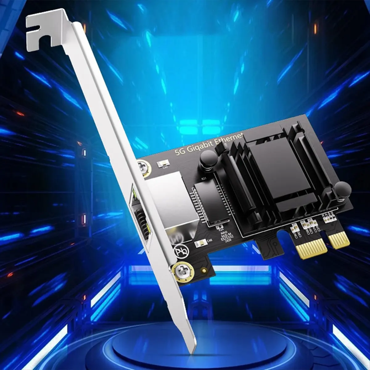 2026 جديد + 5G Pcie إلى RJ45 بطاقة الشبكة RTL8126 رقاقة جيجابت إيثرنت PCI بطاقة الشبكة السريعة 10/100/2500/5000Mbps لسطح المكتب