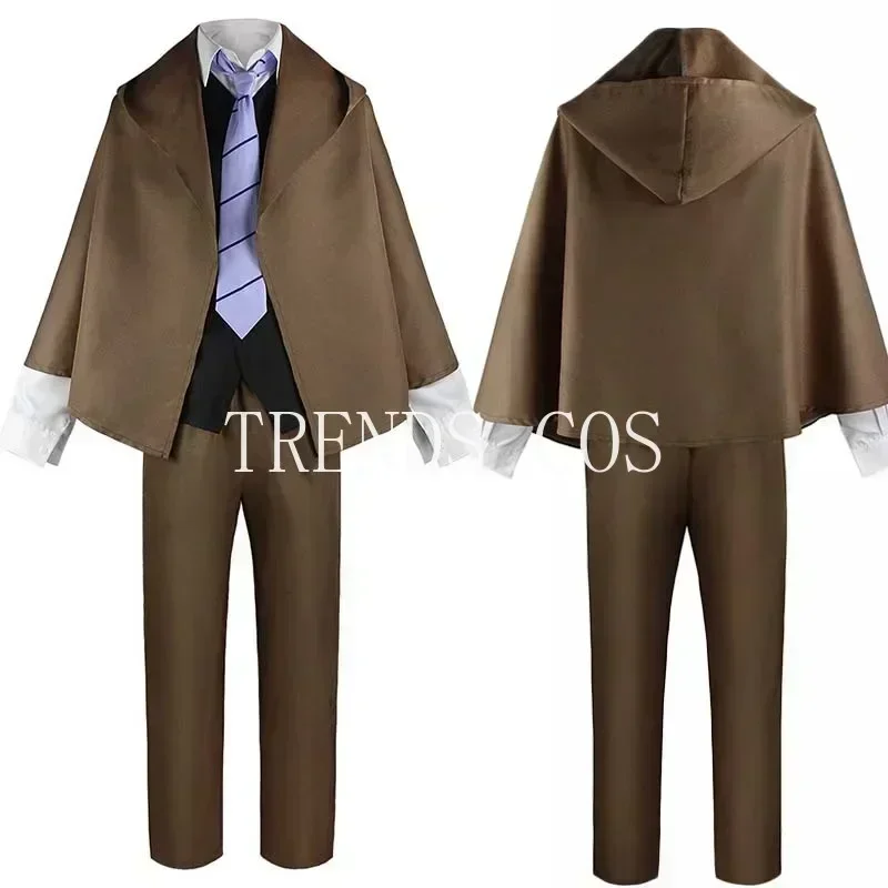 Anime Dazai Osamu Cosplay Costume Bungo Outfits Ranpo Edogawa Detective Uniforms Halloween Party