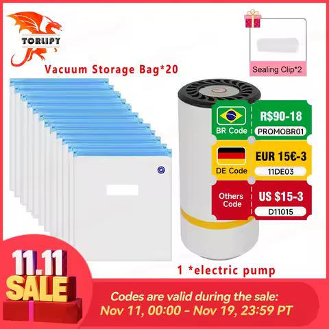 For 3D Printer Filament Vacuum Bag USB Rechargeable Electric Air Pump One-key Quick Pumping Storage Bag Automatic Compressed