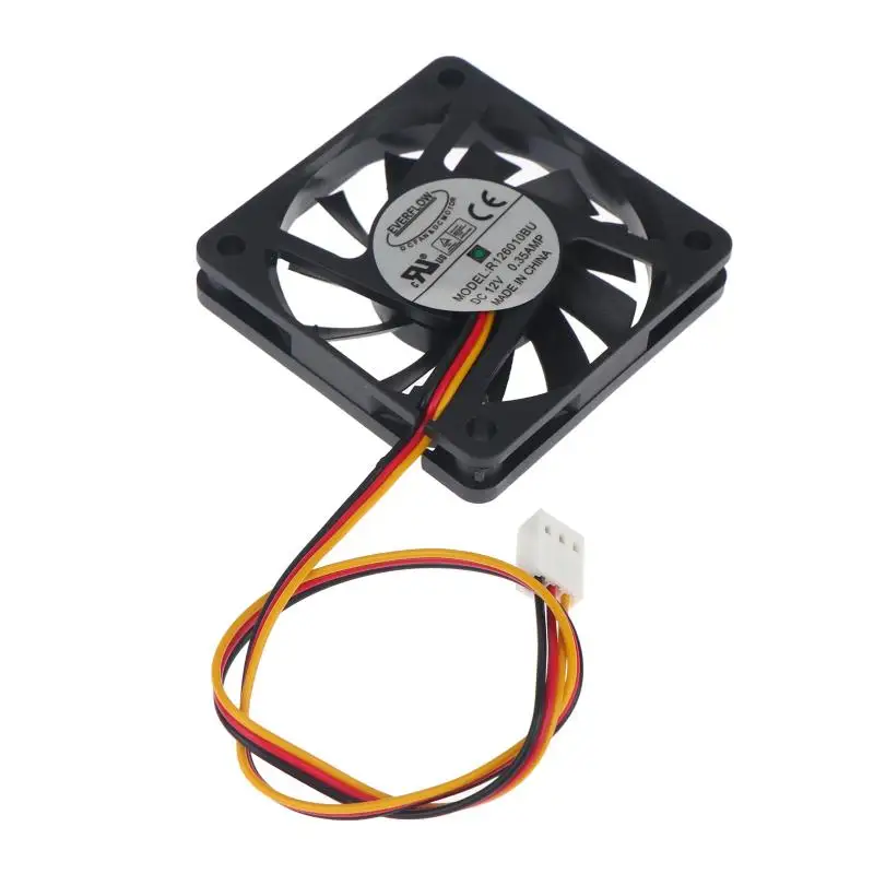 High Airflow Cooling Fan for EVERFLOW R126010BU 6010 6CM 12V 0.35A Double Ball Bearing for LED Light Strip Heat Dissipation