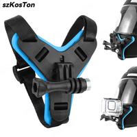 Helmet Mount for GoPro Motorcycle Chin Strap Bike Holder Mounting Accessories for Go Pro 12 11 10 9 Insta360 X3 GO3 DJI Action 4