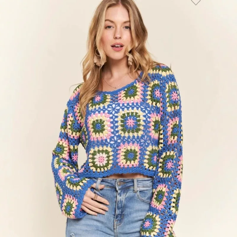 

Women's Autumn Spring Top Sweater Long Sleeve Pullover Knitted Crochet Comfortable Loose Casual Design Fashion Niche Versatile