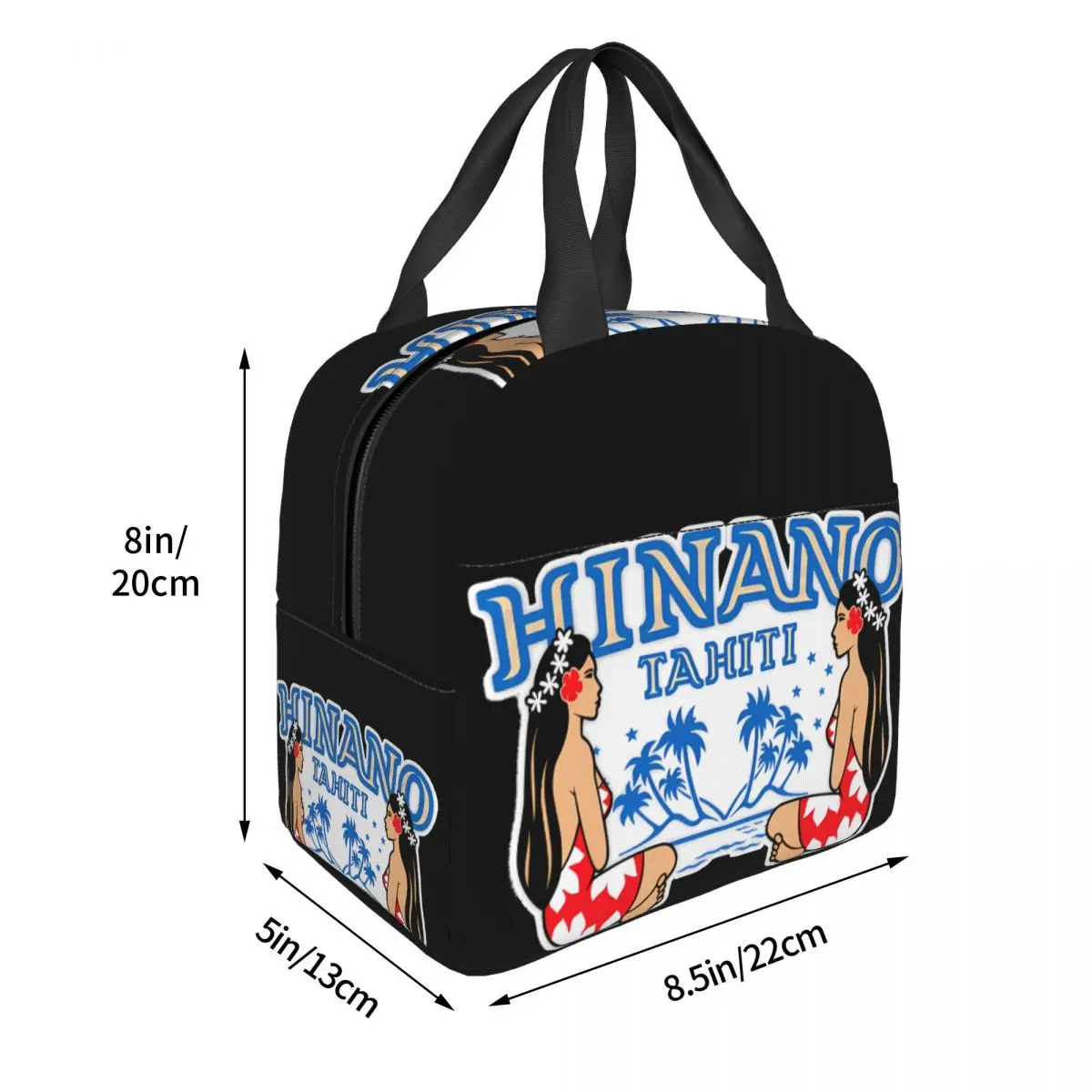 Hinano Tahiti Lunch Bag Unisex Portable Cooler Insulated Lunch Box Food Bento Box