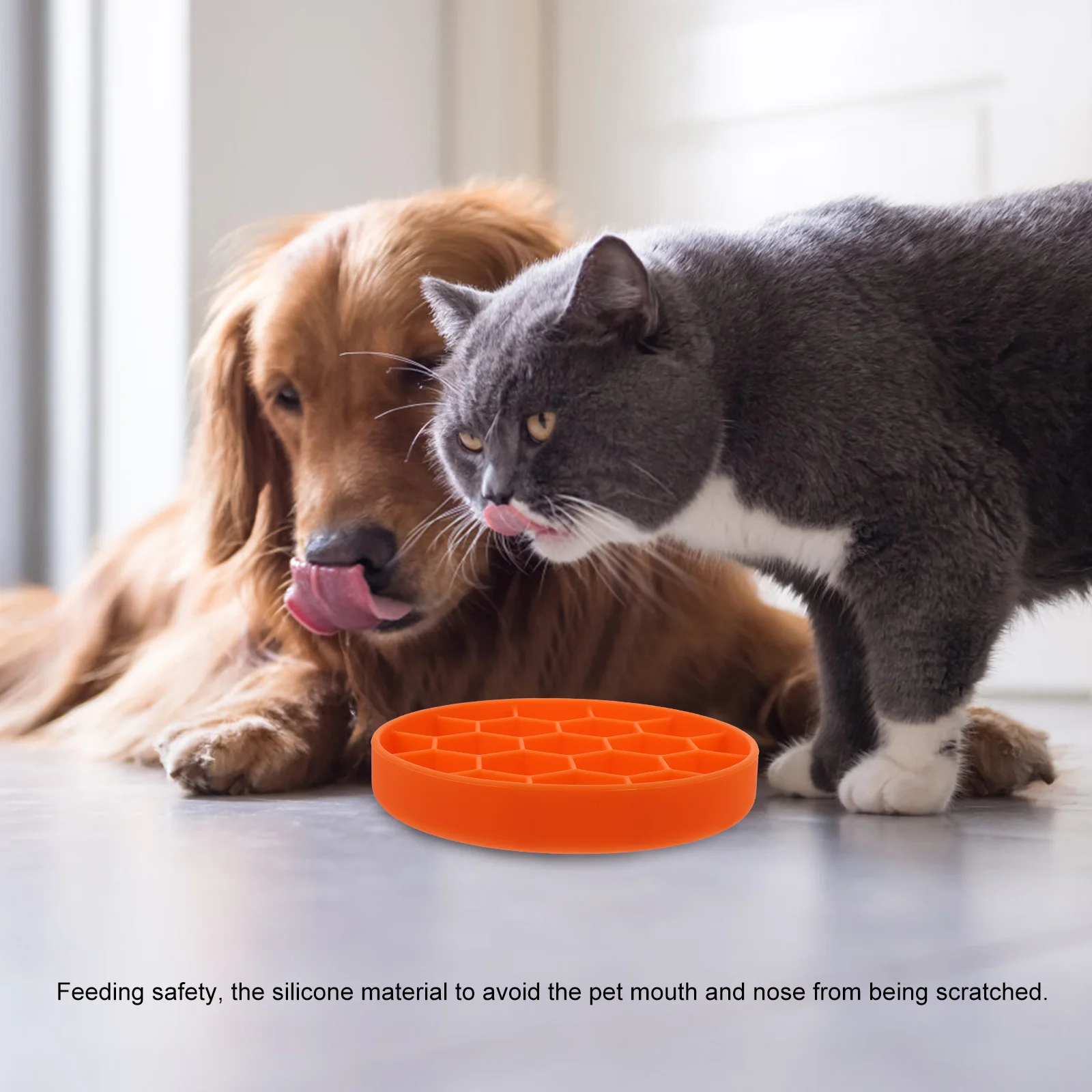 

Slow Feeder Dog Bowl Silicone Pet Feeding Bowl Anti Choke Non Scratch Suction Base Prevent Bloat Obesity Indigestion