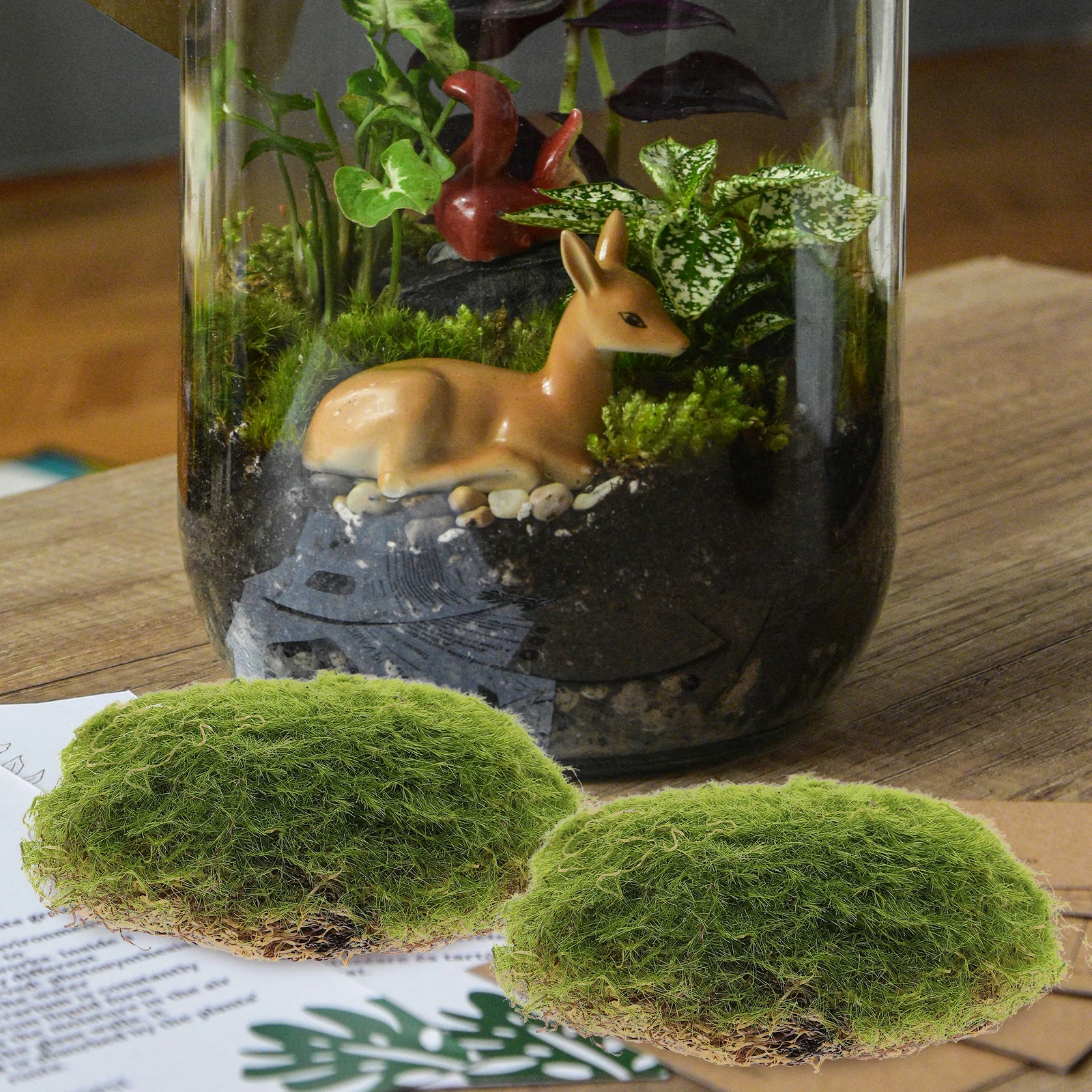 

6pcs Artificial Moss Stones Decorative Fake Rocks Lifelike Mossy Stone Home Garden Decor Micro Landscape Fake Rocks Office