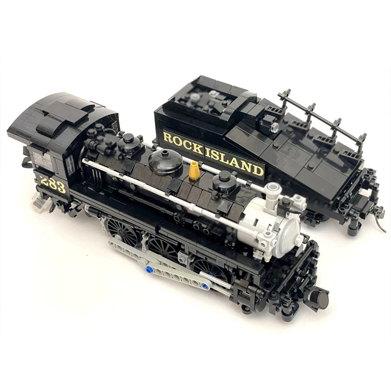 Model Samochodu Miejskiego MOC Klocki Konstrukcyjne 0-6-0 Lokomotywa Parowa Pociąg Modularny Technologia Prezenty Świąteczne Zestaw Zabawek dla Dzieci do Składania