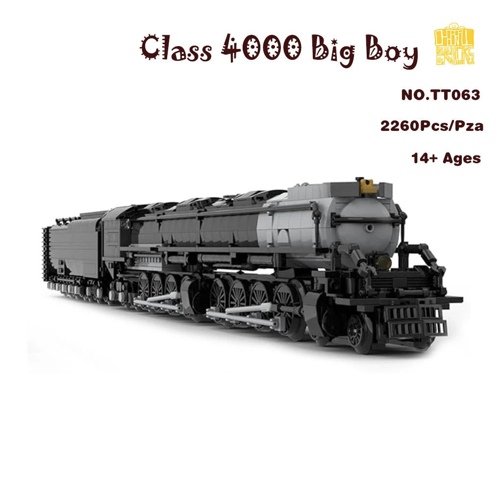 

TT063 4000 Train Model Locomotive With PDF Drawings Building Blocks Bricks Kids Educational DIY Toys Birthday Christmas Gifts