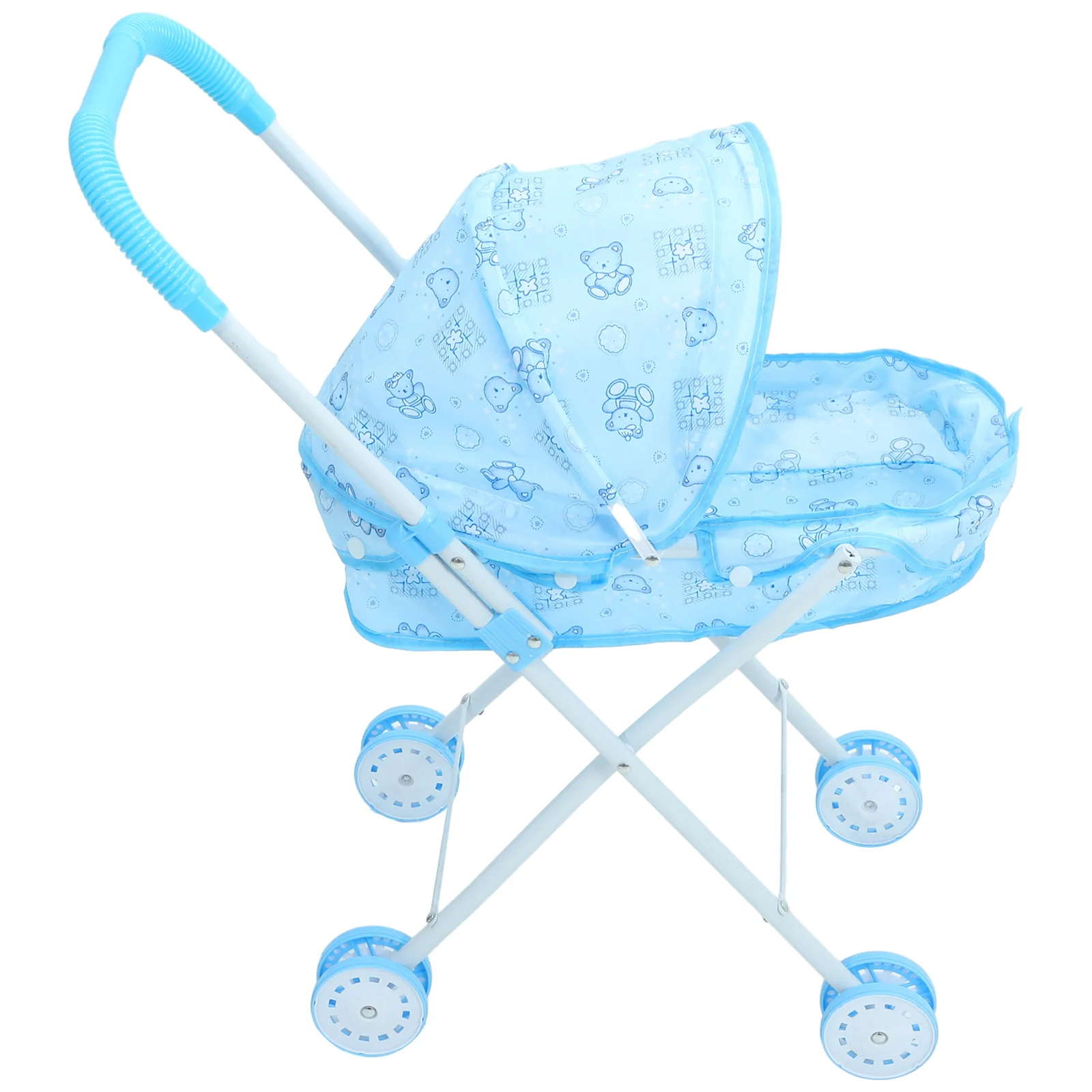 

Stroller Wagon Simulation Sky-blue Iron Frame Toddler Furniture Dolly