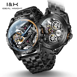 IDEAL KNIGHT Original Luxury Brand Men's Watches Tourbillon Automatic Movement 2024 Trend High-End Wristwatches Men Hollow out