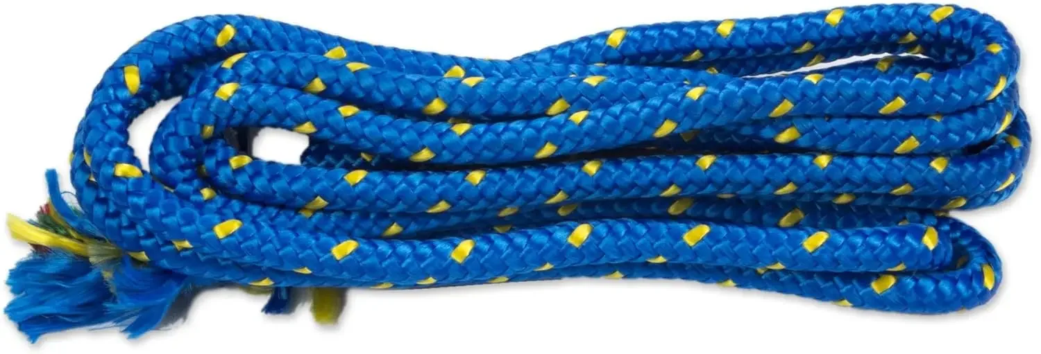 Sky Dark Striped Nylon Hand Woven Mayan Rope 2 Person XL, Blue Caribbean' (Double) Hammock