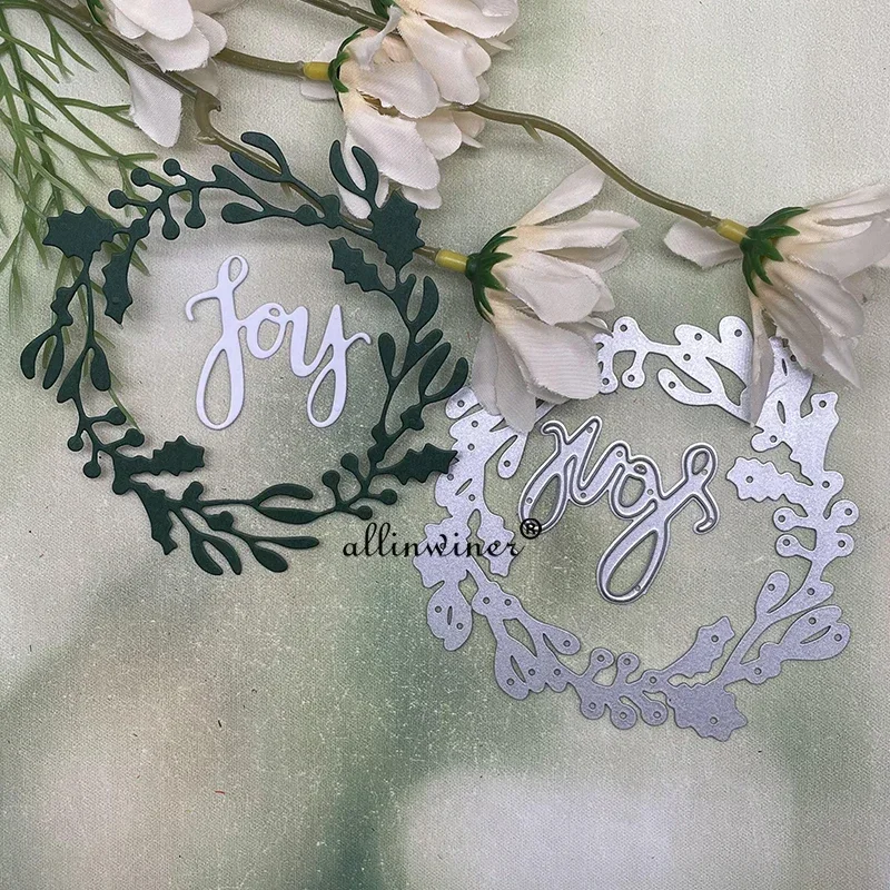 

Joy berry leaf ring Metal Cutting Dies Stencils Die Cut for DIY Scrapbooking Album Paper Card Embossing